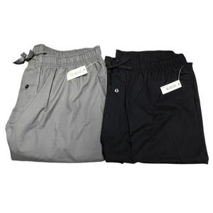 Amazon Essentials Mens Pajama Pants Bottoms Lot of 2 Large Gray Black Light